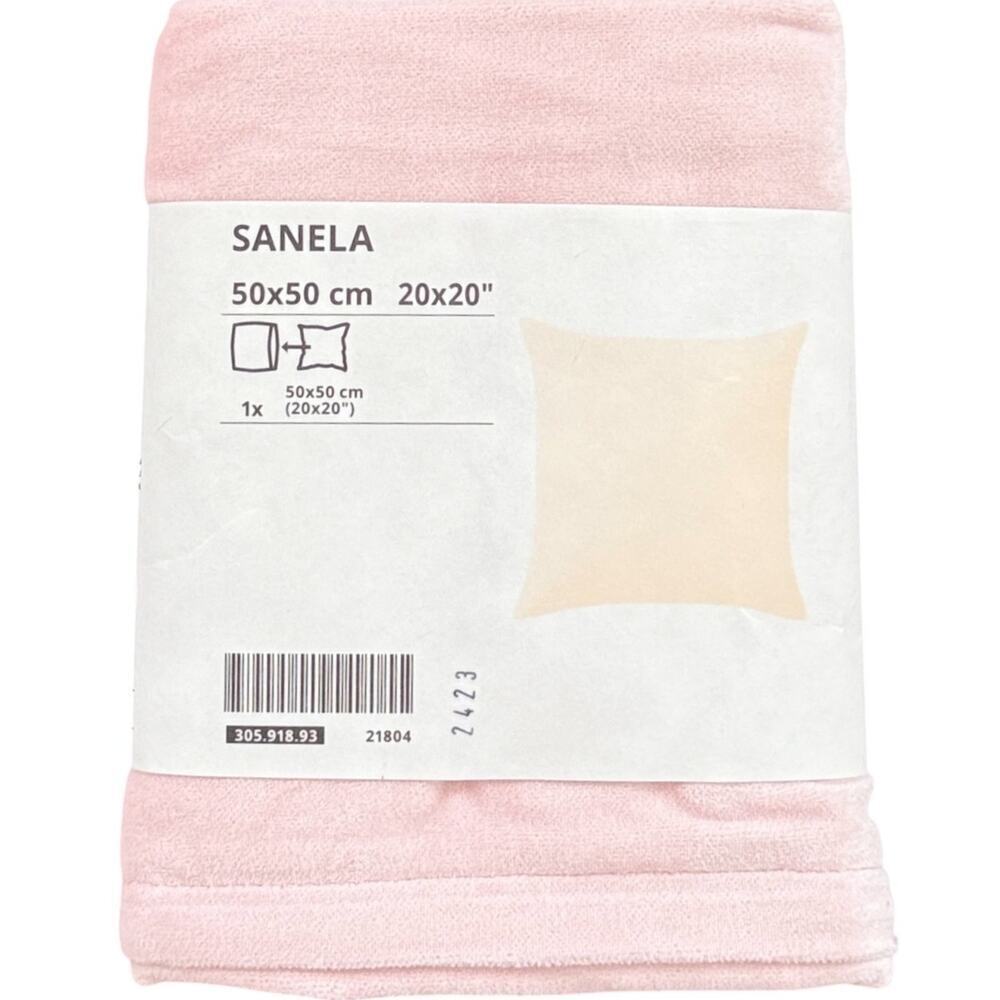 IKEA SANELA Pale Pink Cotton Velvet Pillow Cover 20" x 20"